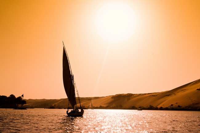 shutterstock_nile felucca in Aswan Egypt