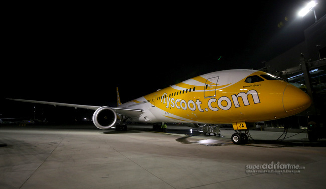 Scoot Dream Start 9V-OJA at The Boeing Delivery Centre before departure to Singapore