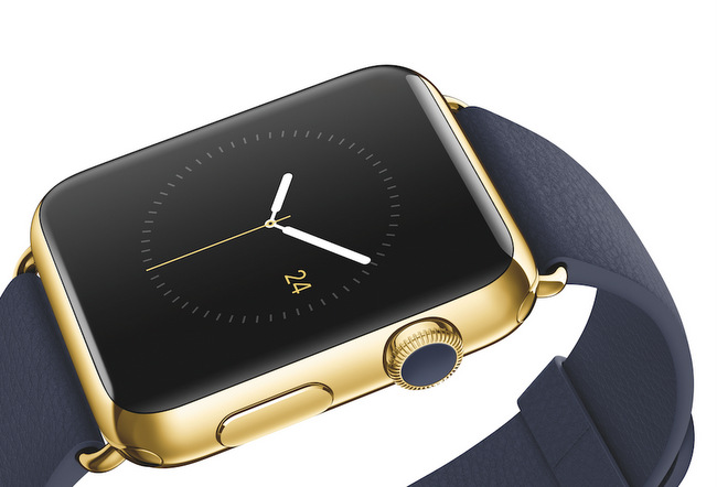 Apple Watch in Gold and black strap