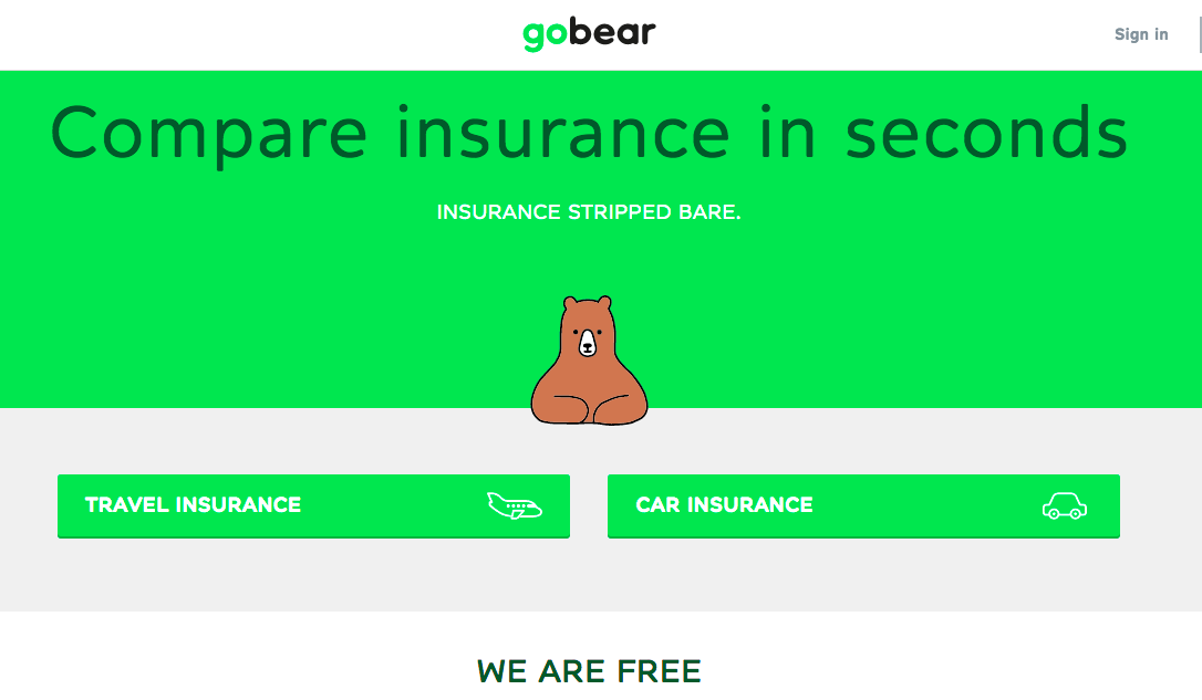 GoBear Travel and Car Insurance Comparison Site