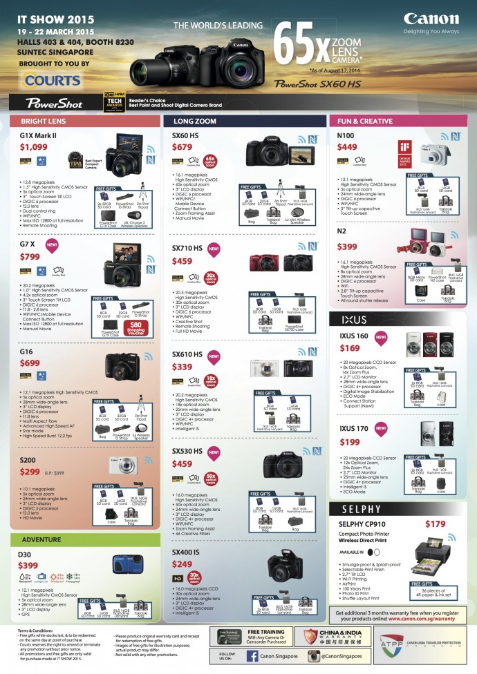 Canon Compact Cameras at IT Show 2015 (Click for larger image)