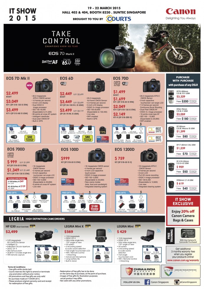 Canon DSLR offers at IT Show 2015 (click for larger image)