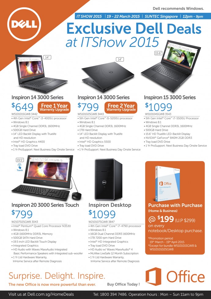 DELL Inspiron & XPS Laptop Flyer 2 IT Show 2015