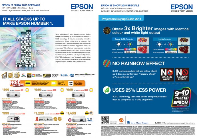 EPSON Projector Flyer IT Show 2015
