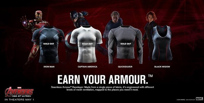 UNDER ARMOUR The Avengers: Age of Ultron Apparels Now In Singapore