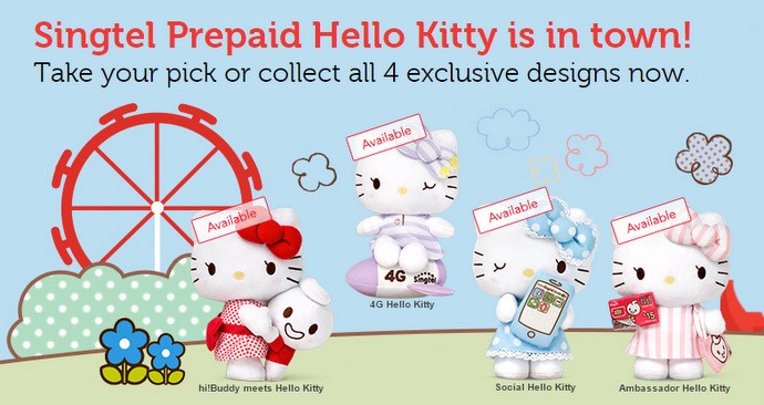 Singtel Prepaid Mobile Limited Edition Hello Kitty Plush
