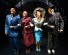 Matthew J. Taylor as Sky Masterson, Kayleen Seidl as Sarah Brown, Lauren Weinberg as Miss Adelaide, Christopher Swan as Nathan Detroit in the National Tour of GUYS AND DOLLS
