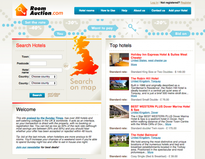 RoomAuction Homepage