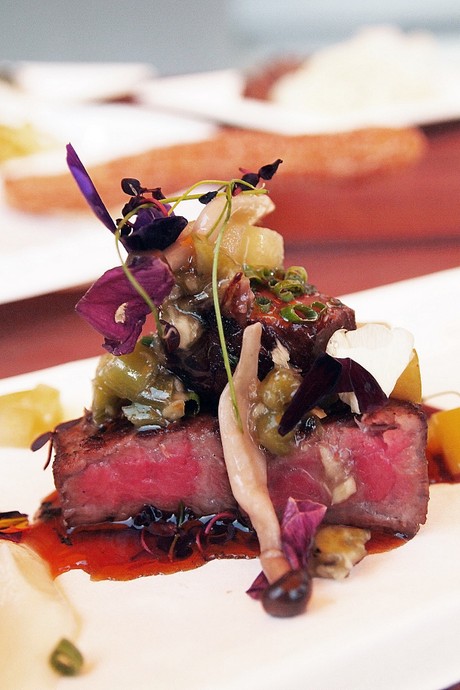 SAVOUR 2015 3 | SUPERADRIANME.com A close up of the Medium Rare Angus Beef Cubes