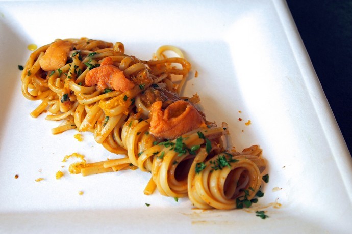 Creamy Hokkaido Sea Urchin and Sardinian Bottarga makes an unexpectedly delicious pasta dish