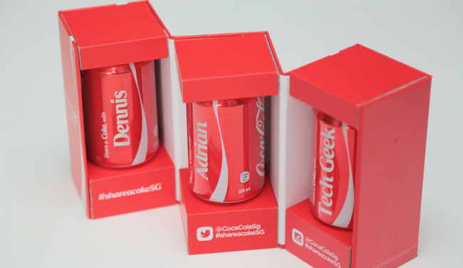 Coca Cola's Share A Coke campaign has arrived in Singapore.