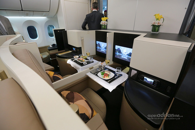 Etihad Airways Business Studios on board its B787-9 Dreamliner