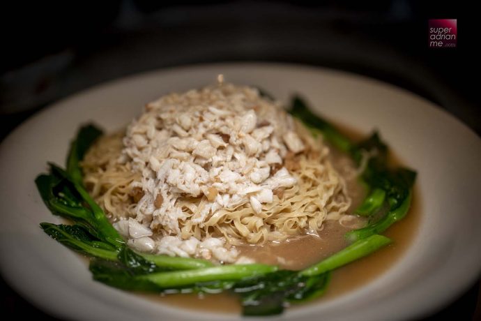 Braised "Mee Pok" with Crab Meat and Lard