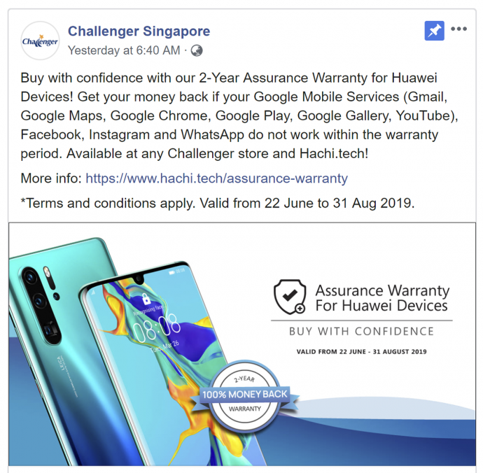 Challenger Hachi.tech  Money Back 2-Year Assurance Warranty Huawei Devices