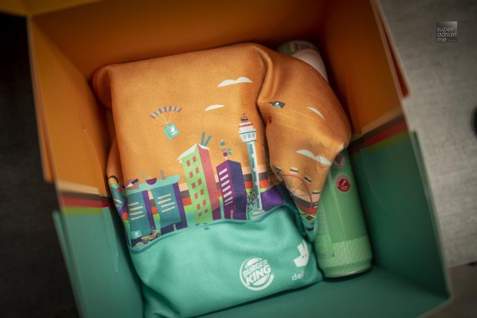 Burger King x Deliveroo Super Shiok Set in a collectible box and tea tower