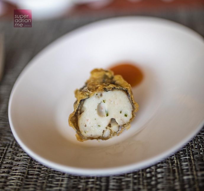 Pan-fried Minced Mackeral Fish Paste served with Homemade Sauce