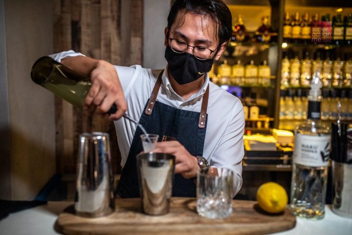 Photo taken during a hands on cocktail making session at ABV Bar organised by Changi Recommends and Beam Suntory 