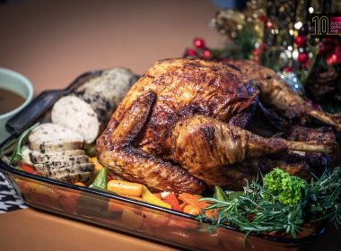 Traditional Roasted Whole Turkey With Truffle Chestnut Stuffing