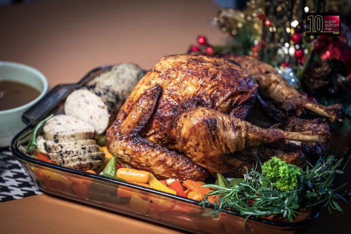 Traditional Roasted Whole Turkey With Truffle Chestnut Stuffing