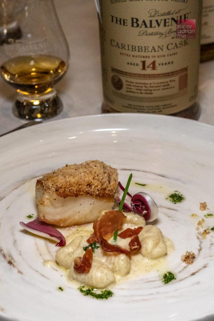 Garibaldi x Balvenie Menu - Roasted Chielan Seabass with The Balvenie 14 Caribbean Cask