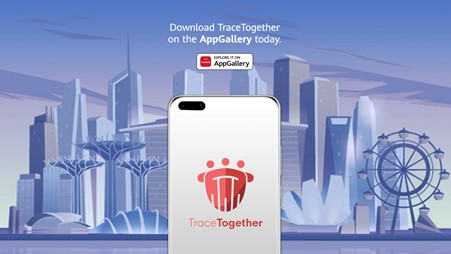 Huawei tracetogether app singapore singpass review download