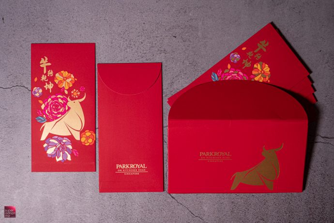 Parkroyal on Kitchener Road Singapore Ang Bao Red Packet Designs CNY Chinese new year 2021 ox cow best pouch bag Singapore Ang Bao Red Packet Designs CNY Chinese new year 2021 ox cow best pouch bag