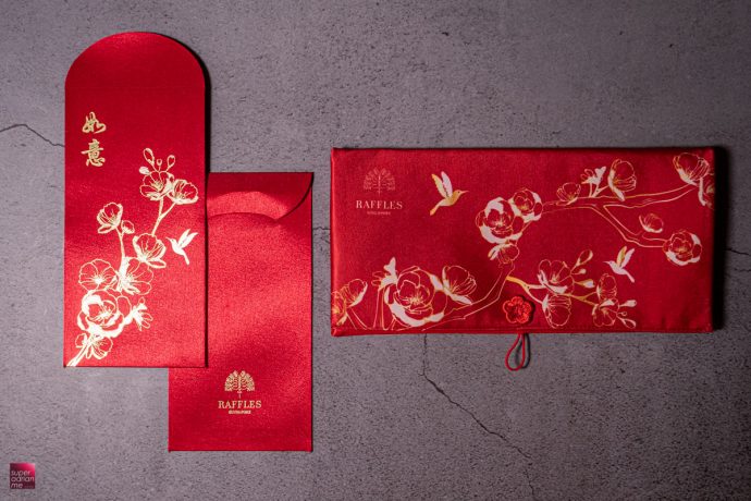 Raffles Singapore Ang Bao Red Packet Designs CNY Chinese new year 2021 ox cow best pouch bag