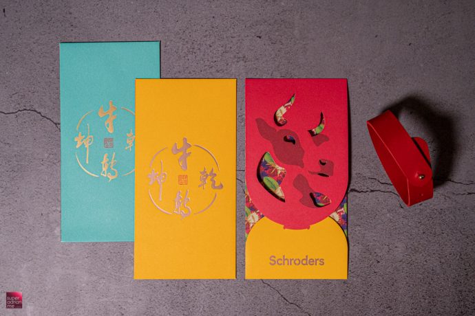 Schroders Singapore Ang Bao Red Packet Designs CNY Chinese new year 2021 ox cow best pouch bag Singapore Ang Bao Red Packet Designs CNY Chinese new year 2021 ox cow best pouch bag