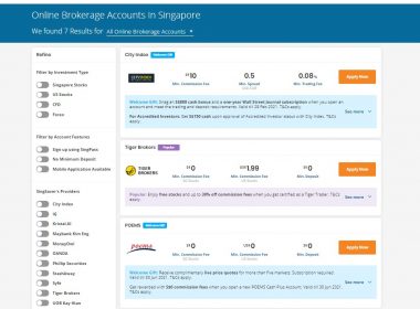 SingSaver Investments Comparison Category