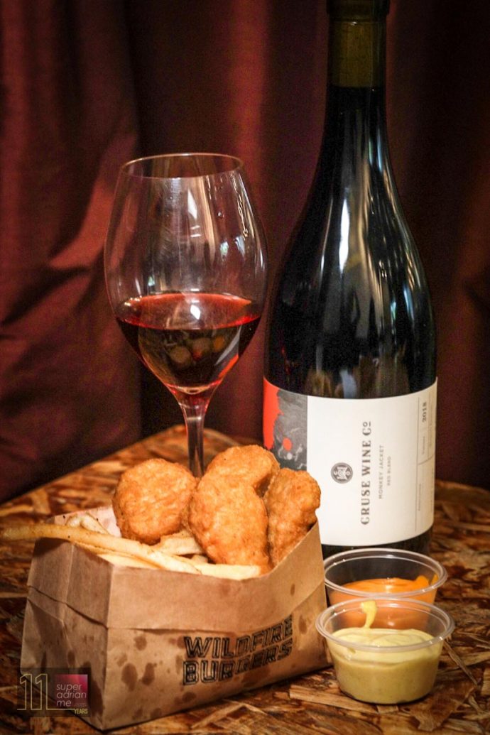 Wildfire Burgers - Monkey Jacket Red Blend by Cruse Wine Co | SUPERADRIANME.com Wildfire Burgers - Monkey Jacket Red Blend by Cruse Wine Co