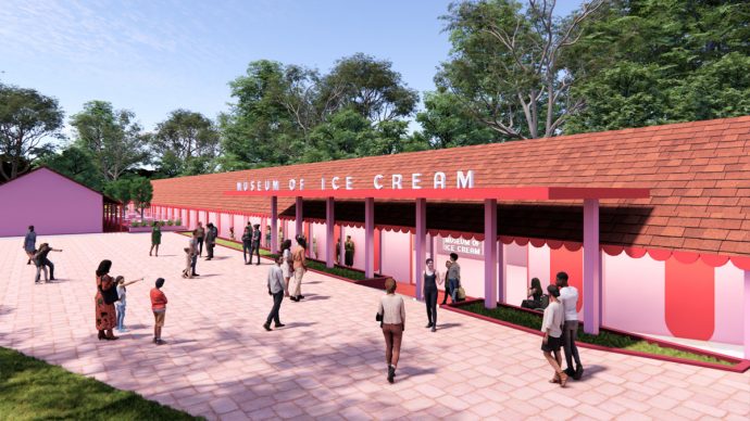 Artist rendering of the facade at the upcoming Museum of Ice Cream Singapore ( Museum of Ice Cream photo)