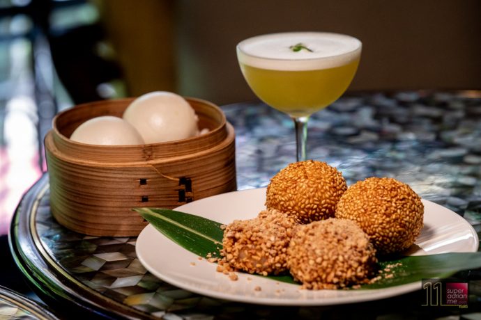 Madame Fan - Custard Buns, Fried Jian Dui with red bean paste and Black Sesame Tang Yuan