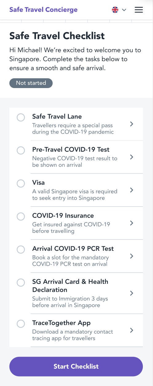 singapore safe travel concierge app