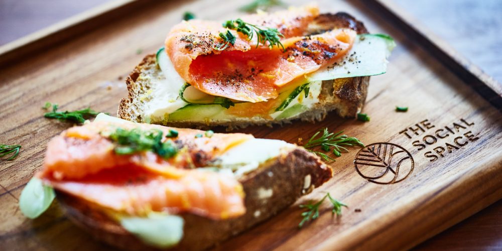 Donors will be able to choose from a wide range of delicious dishes such as Smoked Salmon + Cream Cheese Open-Face Toasts from The Social Space