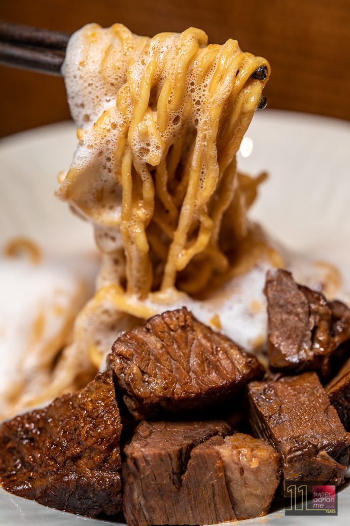 Sichuan Alley - French Red Wine Wagyu Brisket with Truffle Foam | SUPERADRIANME.com Sichuan Alley - French Red Wine Wagyu Brisket with Truffle Foam