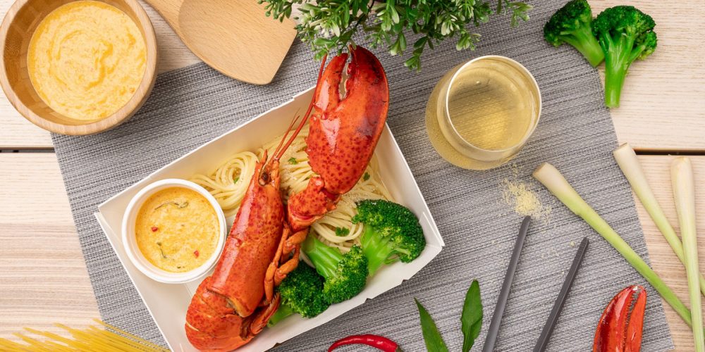 Half Lobster with Laksa Spaghetti at S$16.50