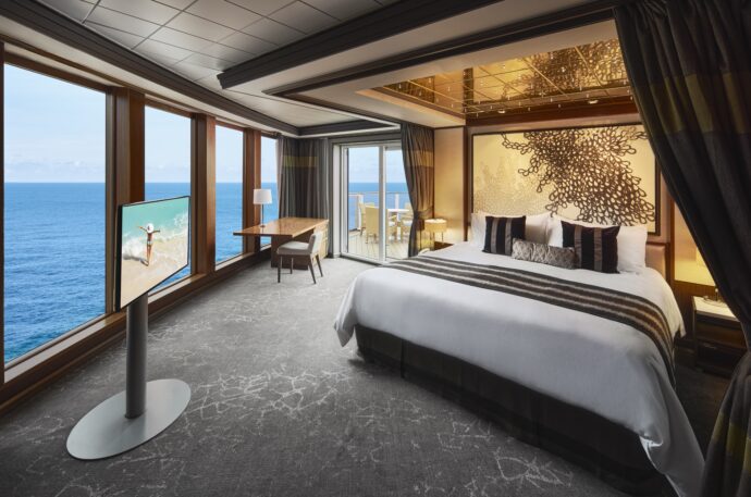 Norwegian Jewel Haven - Deluxe Owners Suite with Large Balcony Master Bedroom (NCL photo)
